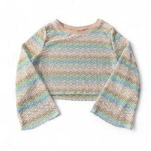 Wild Fable Multicolor Zigzag Long Sleeve Top